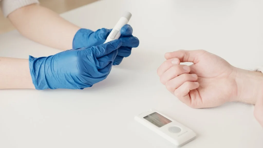 checking blood sugar