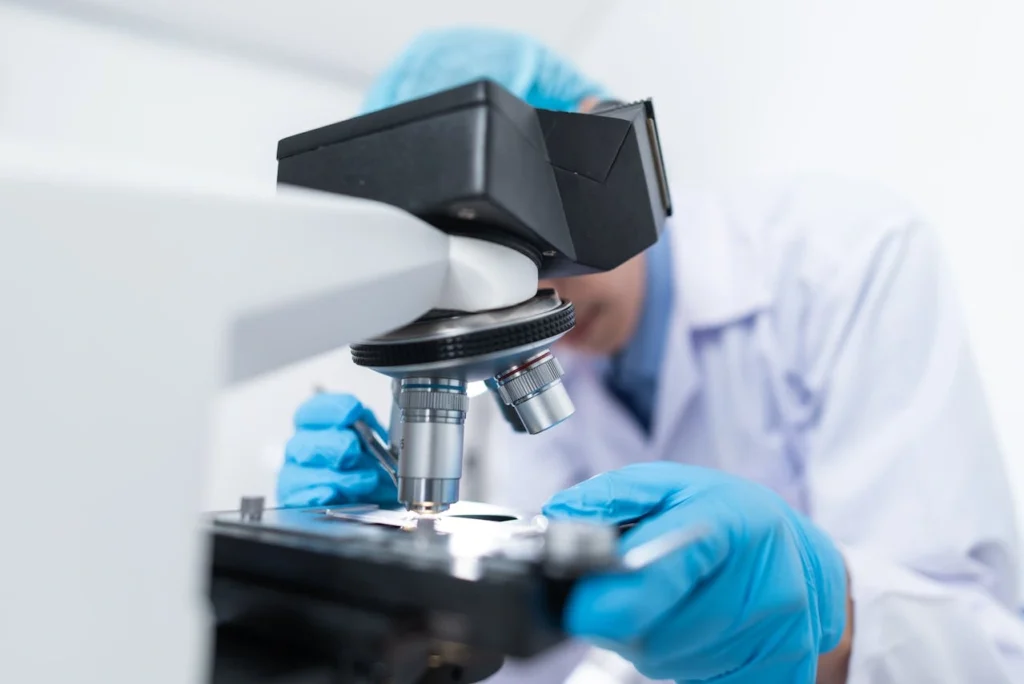 doctor doing clinical trials
