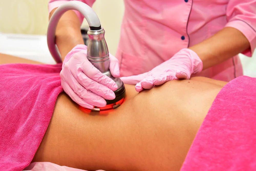Body care. Non surgical body sculpting. anti-cellulite and anti-fat therapy in beauty salon.
